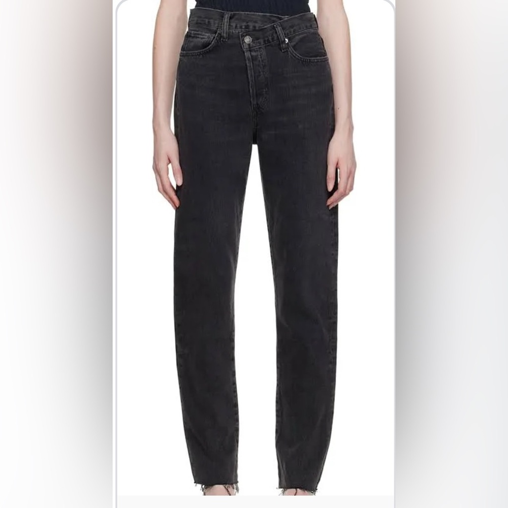 Agolde Black Criss Cross Jeans
